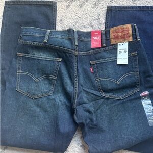 Brand new. Never worn. Men’s Levi’s  504 Jeans Blue W38 L32 Straight Leg NWT